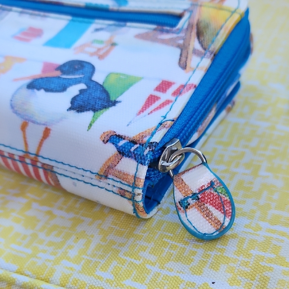 Source Unknown Canvas Wallet with Multicolor Beac… - image 8